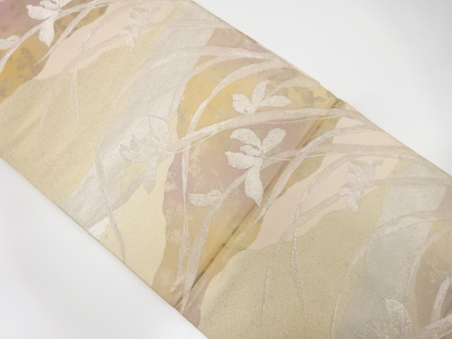 JAPANESE KIMONO / ANTIQUE FUKURO OBI / SILK / WOVEN MICHINAGADORI